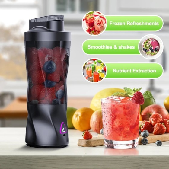 Exprimidor eléctrico portátil, mezclador de frutas frescas, 700ML, mul