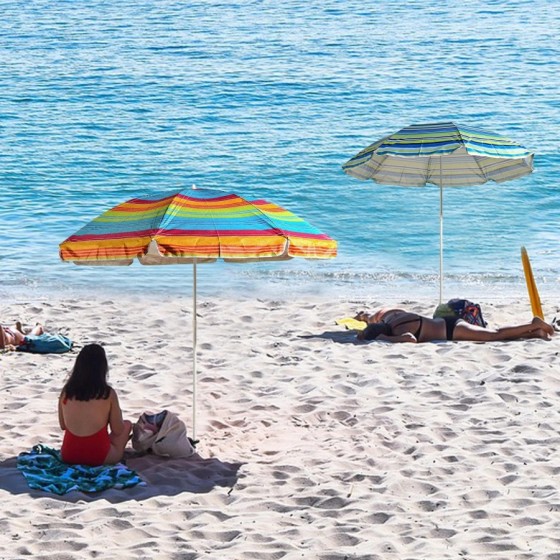 S7 STAR Sombrilla Playa Multicolor, Sombrilla Plegable Grande, Sombril