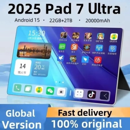 2025 tableta Original Global Pad 7 Ultra 11 pulgadas Android 15 22GB + 2TB 20000mAh 5G tarjeta SIM Dual WiFi GPS HD 4K Mi Androi