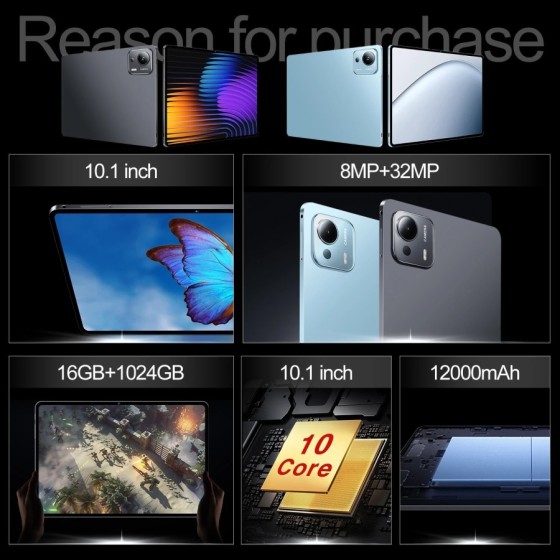 2025 tableta Original Global Pad 7 Ultra 11 pulgadas Android 15 22GB +