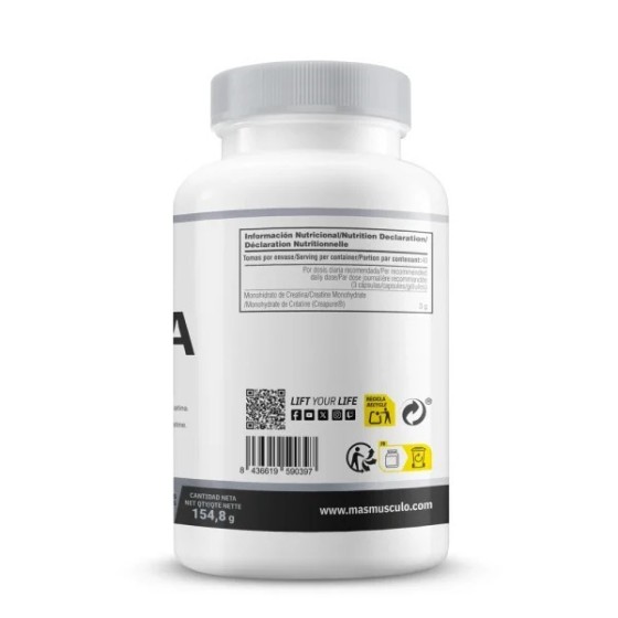 Creatina Monohidrato Creapure® - 120 Cápsulas Vegetales MM Supplements