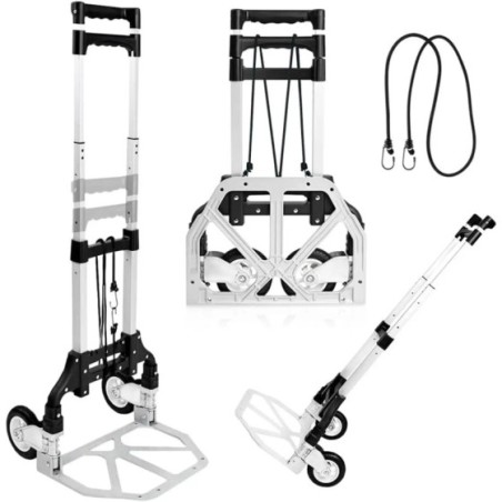 Carretilla de Mano para Transportar Materiales - Plegable y Fácil Transporte 100x40 cm - Plegada: 63x39cm - Sube Escaleras Fácil