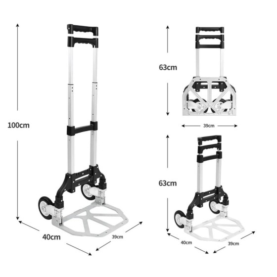 Carretilla de Mano para Transportar Materiales - Plegable y Fácil Tran