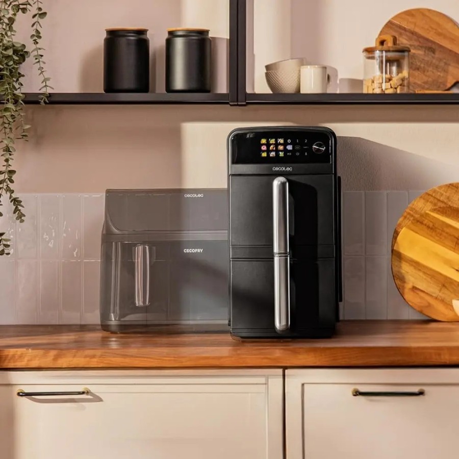 Cecotec Freidora de Aire de 10L con Cubetas Superpuestas Cecofry DuoLe