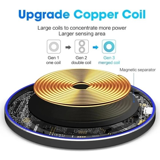 Cargador inalámbrico rápido de 100W, estación de carga para iPhone 15,