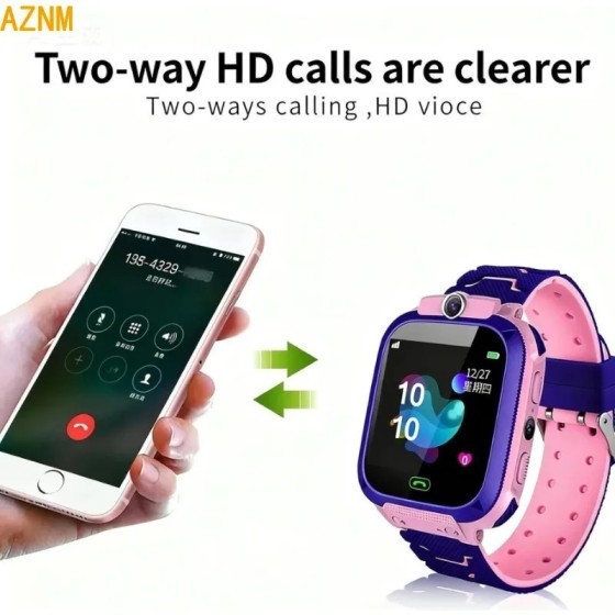 Reloj Inteligente para Niños con Función SOS, Resistente al Agua IP67,