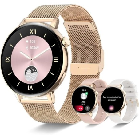 Smartwatch 2025 IP67 Bluetooth Aptitud Pulsera Monitoreo De La Ritmo Cardíaco Monitoreo De Las Damas para Android iOS,A