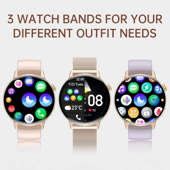 Smartwatch 2025 IP67 Bluetooth Aptitud Pulsera Monitoreo De La Ritmo C