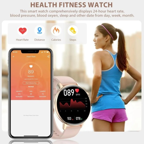 Smartwatch 2025 IP67 Bluetooth Aptitud Pulsera Monitoreo De La Ritmo C