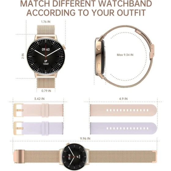 Smartwatch 2025 IP67 Bluetooth Aptitud Pulsera Monitoreo De La Ritmo C