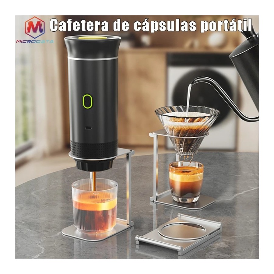 Cafetera Eléctrica Portátil de Cápsulas Cafetera Espresso Inalámbrica 