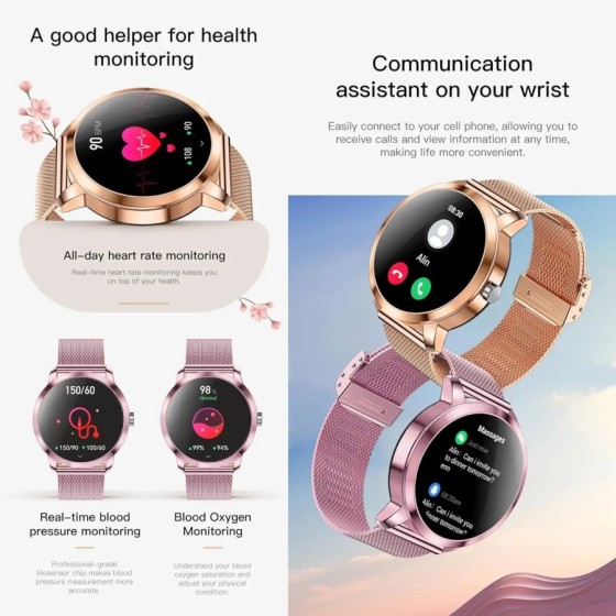 Reloj Inteligente Mujer, 2026 Smartwatch Fitness Acero Pulsera de 1,47 Reloj Inteligente Mujer, 2026 Smartwatch Fitness Acero Pulsera de 1,47