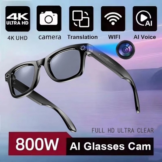 Nuevas Gafas Inteligentes con Cámara de 800W y IA para Hombre, Gafas d