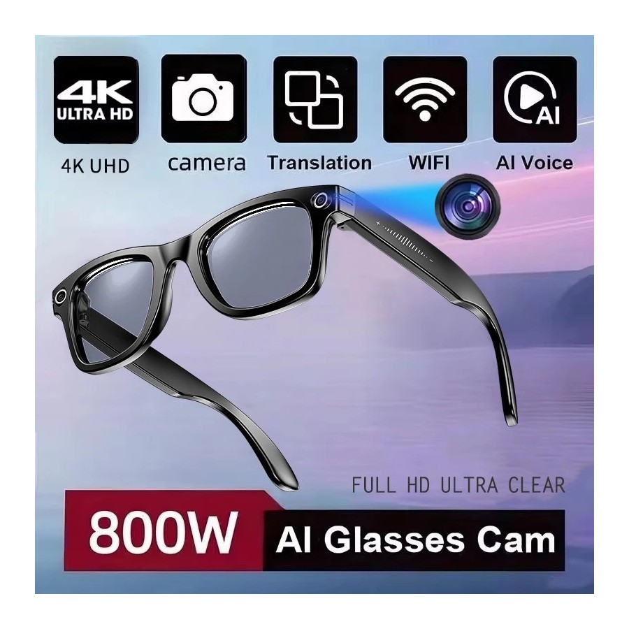 Nuevas Gafas Inteligentes con Cámara de 800W y IA para Hombre, Gafas d Nuevas Gafas Inteligentes con Cámara de 800W y IA para Hombre, Gafas d