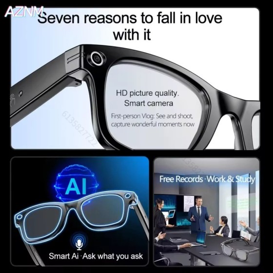 Nuevas Gafas Inteligentes con Cámara de 800W y IA para Hombre, Gafas d Nuevas Gafas Inteligentes con Cámara de 800W y IA para Hombre, Gafas d