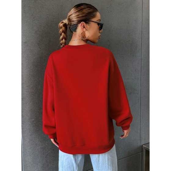 Sudadera con capucha con estampado de la costa occidental de California para mujer, jersey de manga larga con cuello redondo, ro