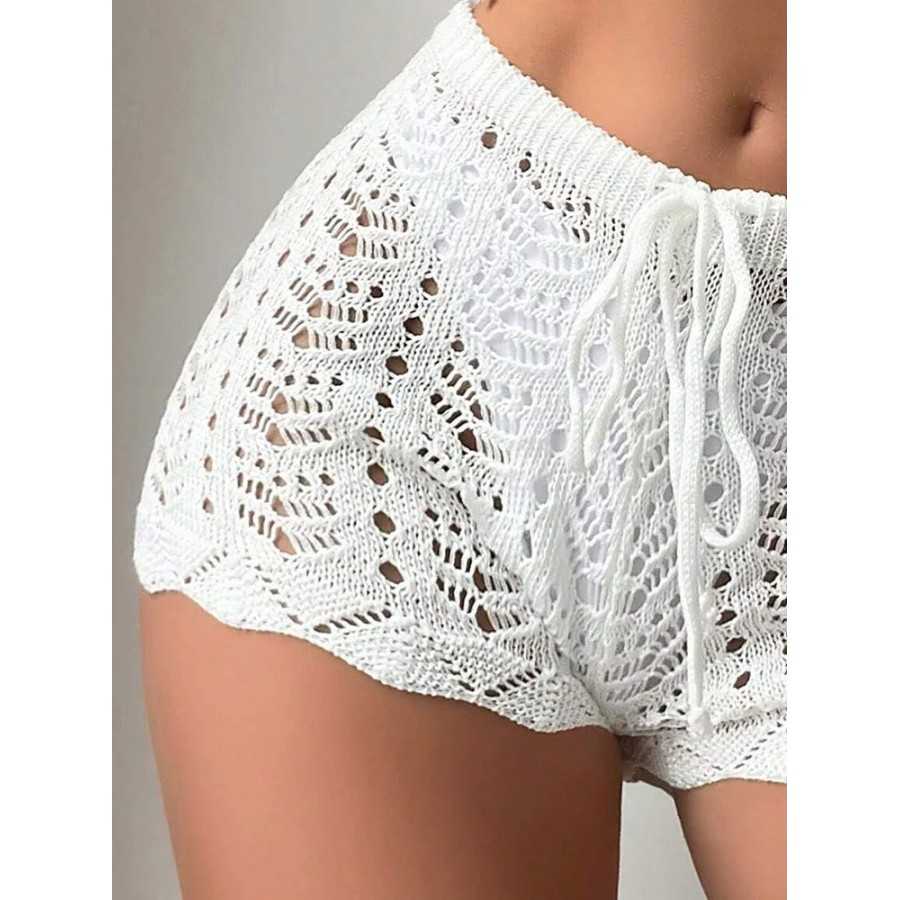 Polyester 100,00 Bikini de punto con cordón hueco, cintura abierta, pa