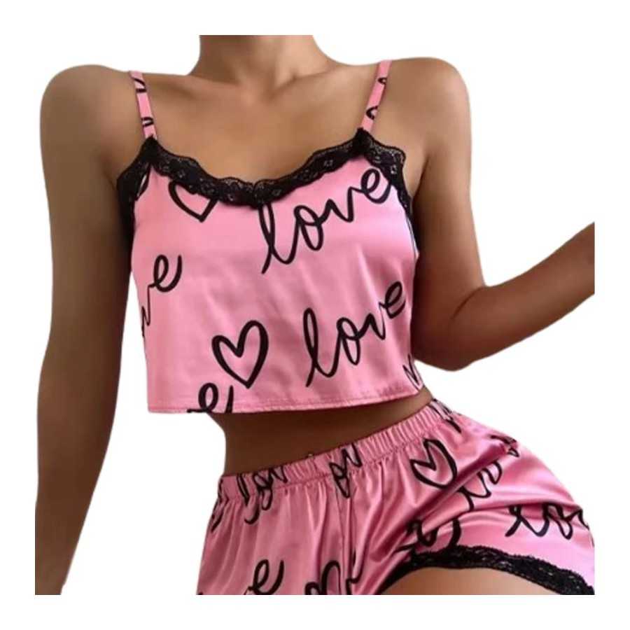 Conjunto de 2 piezas de pijama para mujer