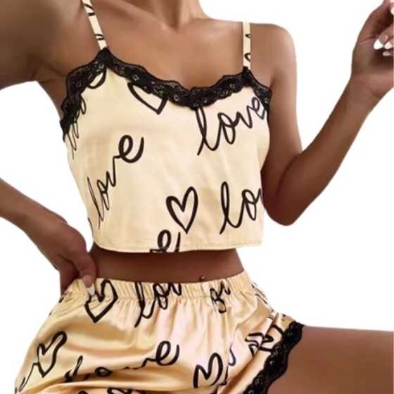 Conjunto de 2 piezas de pijama para mujer