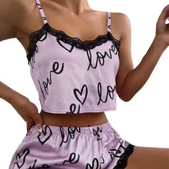 Conjunto de 2 piezas de pijama para mujer