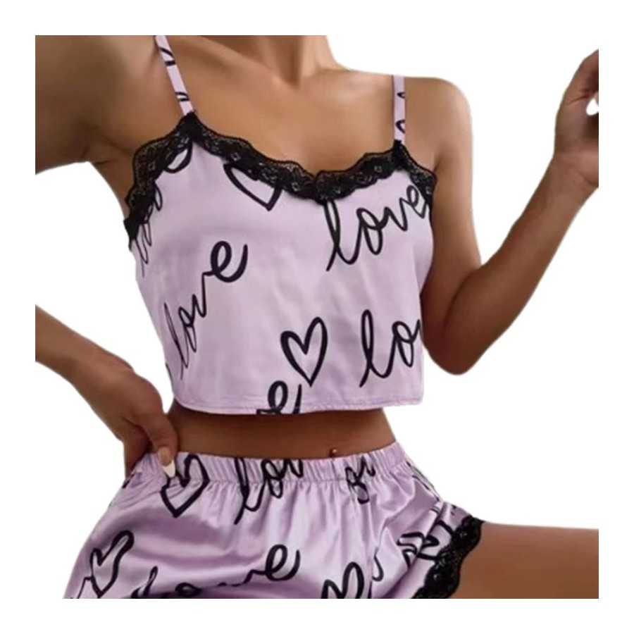 Conjunto de 2 piezas de pijama para mujer