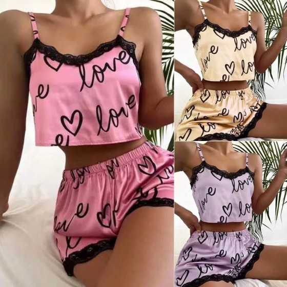 Conjunto de 2 piezas de pijama para mujer