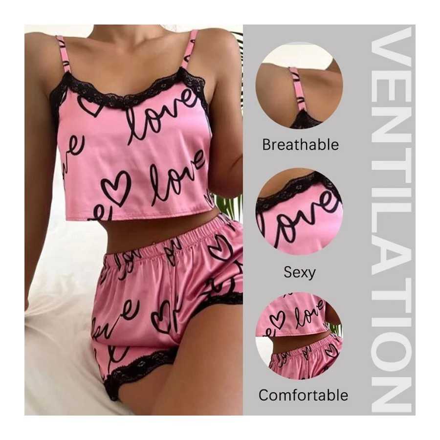 Conjunto de 2 piezas de pijama para mujer