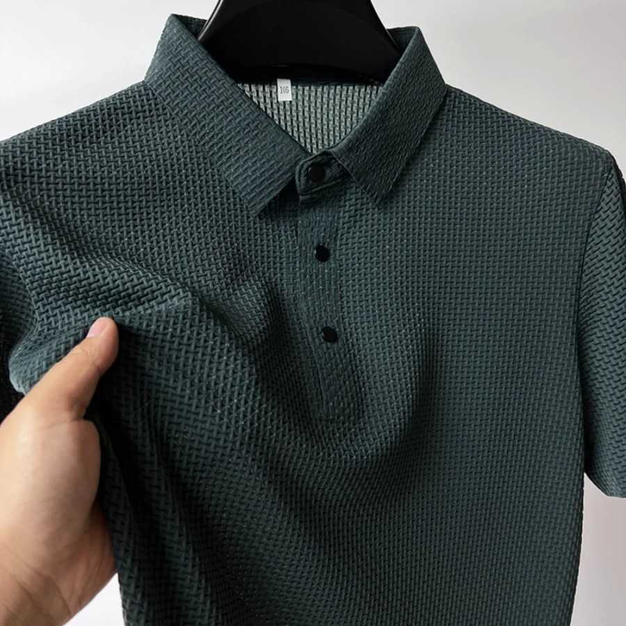 Camiseta de manga corta para hombre, POLO fresco y transpirable, Top i