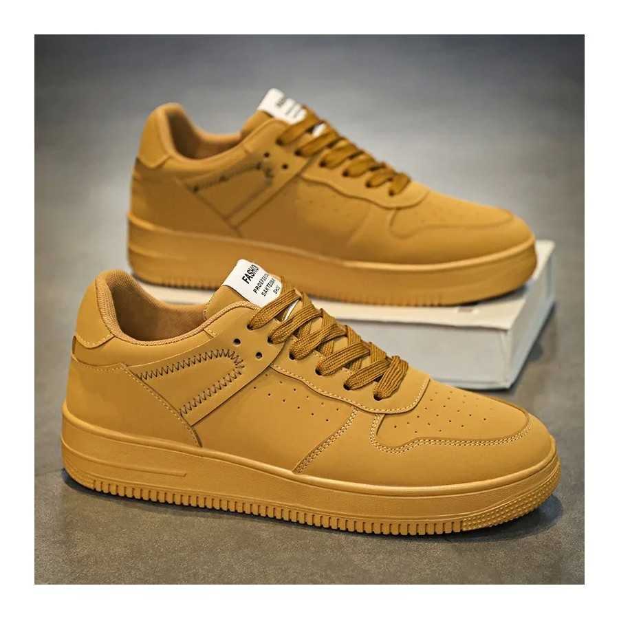 Zapatillas deportivas informales para Hombre, zapatos ligeros de cuero PU, transpirables, planos, blancos
